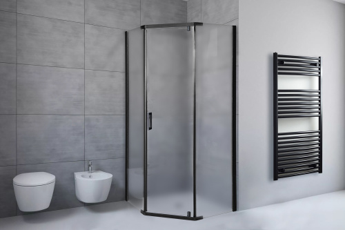 Душевой уголок Royal Bath TR RB120TR-C-BL 120х120 стекло матовое профиль черный без поддона
