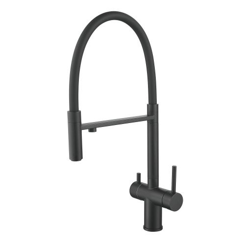 Смеситель для кухни Shevanik S178H на мойку черный - фото 2