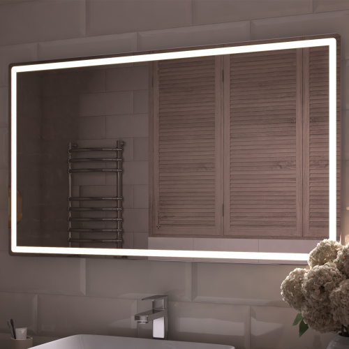 Зеркало с подсветкой VIGO Geometry Comfort 66 120х70 цвет хром - фото 3