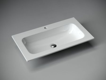 Раковина из сантехнического фарфора Ceramica Nova GRACE CN7012 80х50 накладная цвет белый 1 отверстие под смеситель