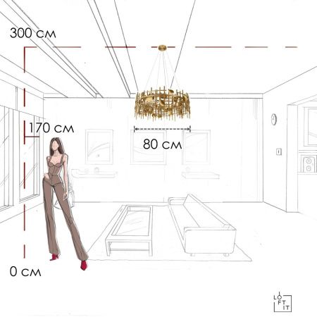 Люстра подвесная Loft It Escama 10396/800C
