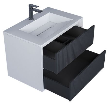 Тумба под раковину Uperwood Next Premium 3930205151 70х50 подвесная цвет серый/белый