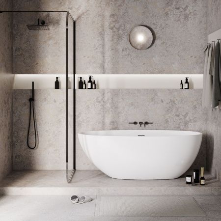 Ванна акриловая Grossman Fly GR-1104 170х75 отдельностоящая овальная с ножками