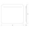 Зеркало с подсветкой Evoform Ledline BY 2144 70х60 подвесное
