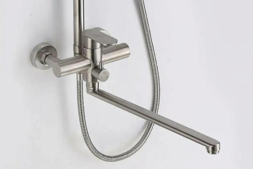 Душевая стойка D-Lin H10A23 настенная цвет сатин - фото 2