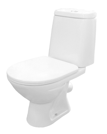 Унитаз-компакт напольный с бачком Rosa Сканди Вн УнБ129 белый с сиденьем каскадный смыв