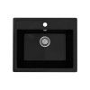Кухонная мойка Practik PR-565 PR-M-565-004 55х50 цвет черный поверхность глянцевая