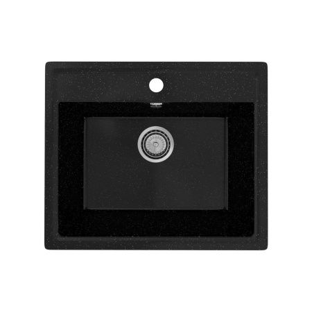 Кухонная мойка Practik PR-565 PR-M-565-004 55х50 цвет черный поверхность глянцевая