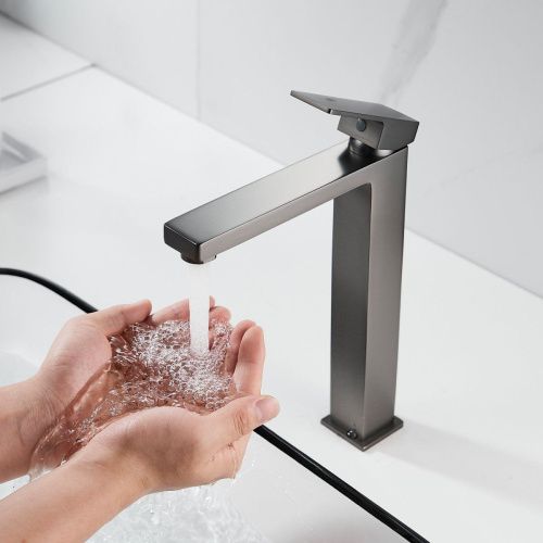 Смеситель для раковины Shevanik S9611T на столешницу оружейная сталь - фото 4