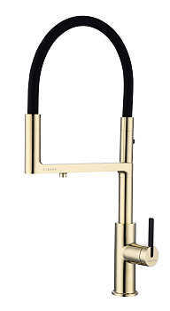 Смеситель для кухни Paulmark TORNADO To213402-G на раковину золото