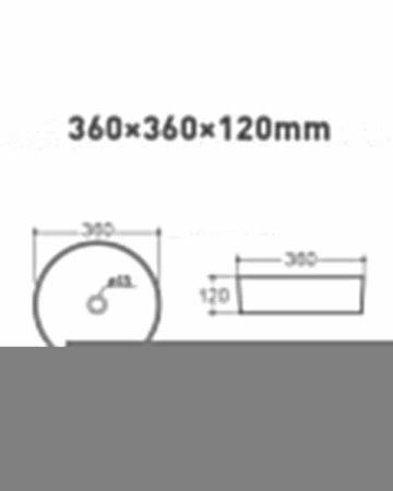 Раковина из сантехнического фарфора Orange B09-360W 40х40 накладная цвет белый