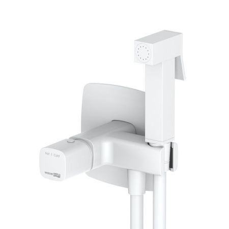 Гигиенический душ со смесителем Wasserkraft Saale 9500 9538 белый