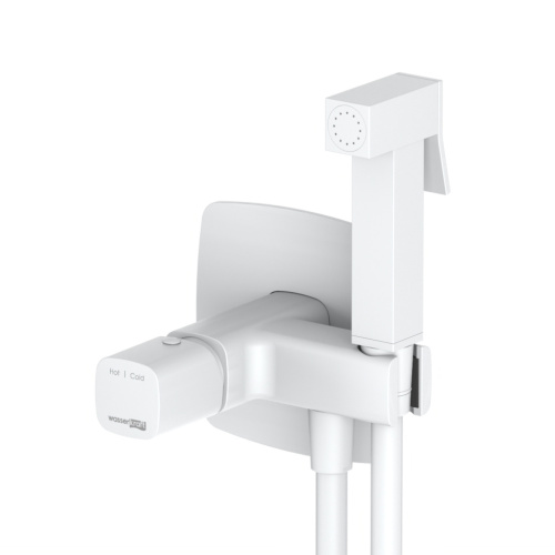 Гигиенический душ со смесителем WasserKRAFT Saale 9500 9538 белый - фото 2