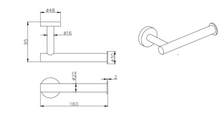 Бумагодержатель Aquatek ВЕГА AQ4008CR
