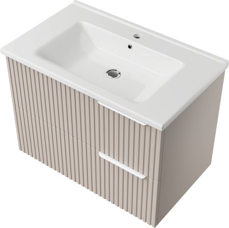 Тумба под раковину Stworki Хаммель 00329059 70х40 подвесная цвет бежевый