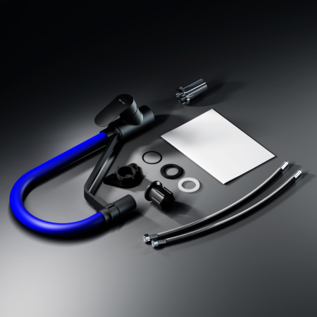 Смеситель для кухни Am.Pm Like F8007827 на мойку черный/синий