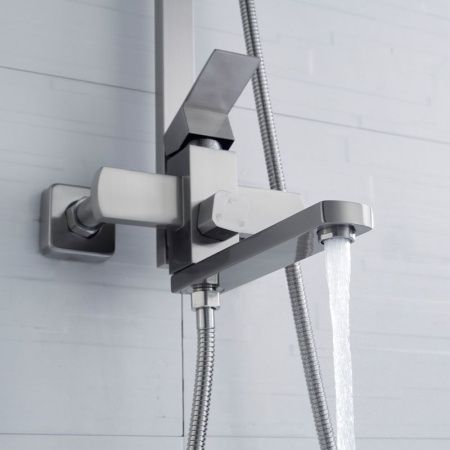 Душевая стойка Shevanik S7036L настенная цвет серый