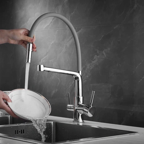 Смеситель для кухни Rose R658 на мойку хром - фото 5