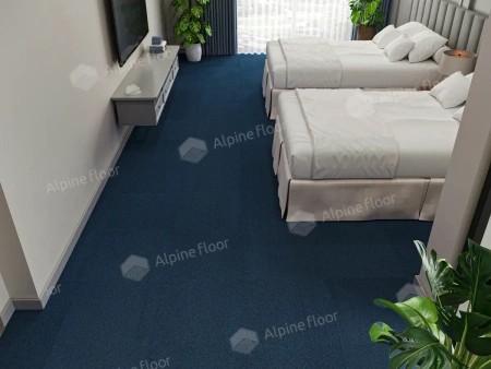 Ковровая плитка Alpine Floor Huron 402-5 Ниагара толщина 0.6 см 33 класс 500х500