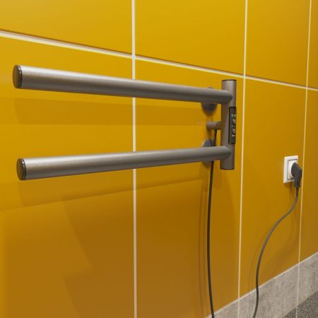 Полотенцесушитель электрический Маргроид Cook Cook-1840-1049-7024R 40х20 серый