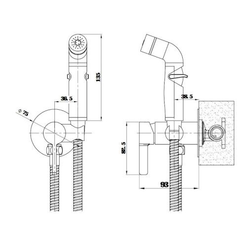 Гигиенический душ со смесителем Esko Sochi SMHSC хром - фото 3