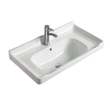 Тумба с раковиной Comforty Рига 00004139026CF 80х50 подвесная цвет коричневый