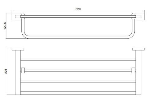 Полка в ванную комнату BELZ B90224 - фото 2