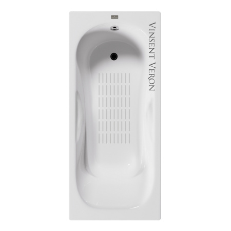 Ванна чугунная Vinsent Veron Aura VAU1507542-AS 150х75 пристенная прямоугольная с ножками