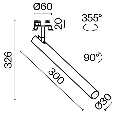 Светильник встраиваемый Maytoni Technical Focus T C141RS-L300-6W3K-W