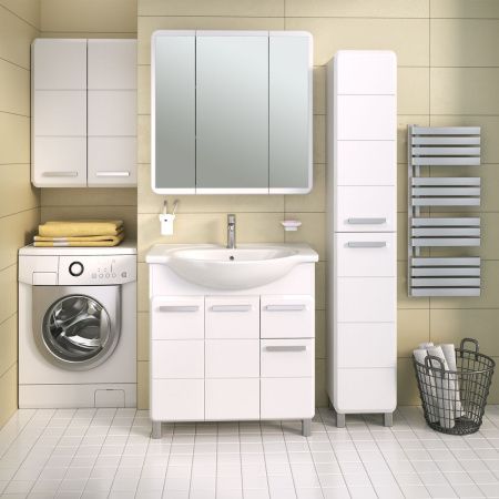 Зеркало-шкаф Runo ЭРИКА УТ000003321 80х80 подвесной цвет белый