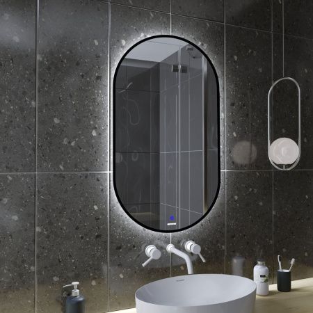 Зеркало с подсветкой Grossman NERO-промо 24601002 60х100 подвесное