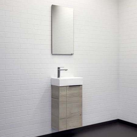 Тумба с раковиной Comforty Асти 00-00013798CF 40х20 подвесная цвет коричневый