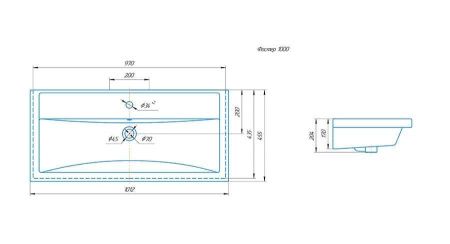 Раковина Grossman Фостер 30513 100х50 накладная цвет белый