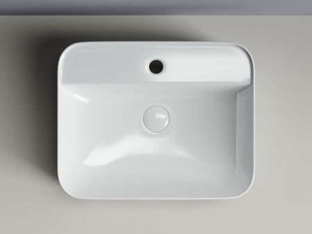 Раковина из сантехнического фарфора Ceramica Nova ELEMENT CN5015 50х40 накладная цвет белый 1 отверстие под смеситель