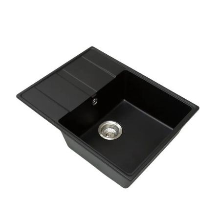 Кухонная мойка Grandex Aqua 600314 65х50 цвет черный поверхность матовая
