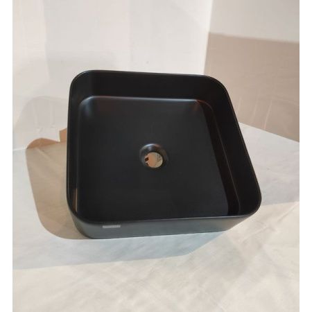 Раковина керамическая White Ceramic Blade W050705 40х40 накладная цвет черный