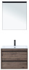 Комплект мебели: тумба с раковиной + зеркало Aquanet Lino 00271954 70x50x138 подвесной цвет темное дерево