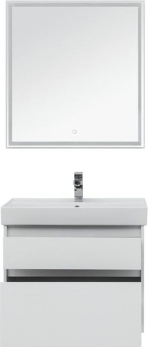 Комплект мебели: тумба с раковиной + зеркало Aquanet Nova Lite 00242903 75,7х46х145 напольный/подвесной - фото 4