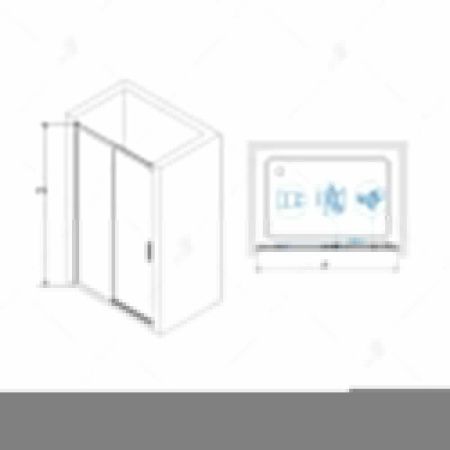 Душевая дверь RGW Leipzig 34121220-14 200х195 стекло прозрачное профиль черный