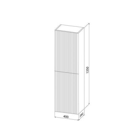 Шкаф-пенал Iddis Aiger AIG40W0i97 40х140 подвесной цвет белый