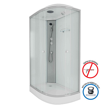 Душевая кабина Niagara Eco E120/80/13L/MT 120х80 асимметричная с крышей ориентация левая Душевая кабина Niagara Eco E120/80/13L/MT 120х80 асимметричная с крышей ориентация левая