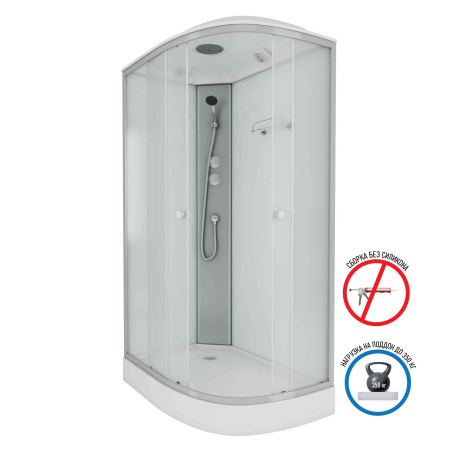 Душевая кабина Niagara Eco E120/80/13L/MT 120х80 асимметричная