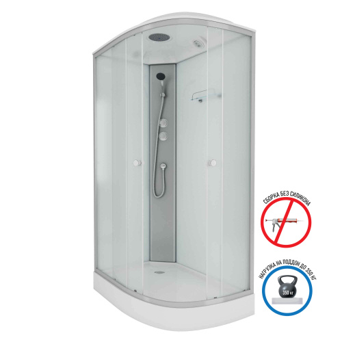 Душевая кабина Niagara Eco E120/80/13L/MT 120х80 асимметричная