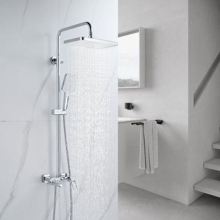 Душевая стойка Shevanik S6826 настенная цвет хром