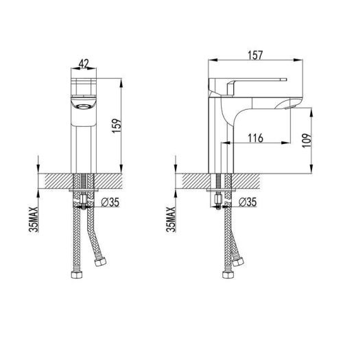 Смеситель Iddis Slide SLIWT00i01 на раковину белый - фото 4