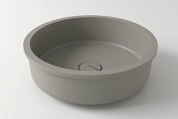 Раковина из искусственного камня Holbi URAN 1.02.015.11.3 41х41 встраиваемая цвет серый матовый