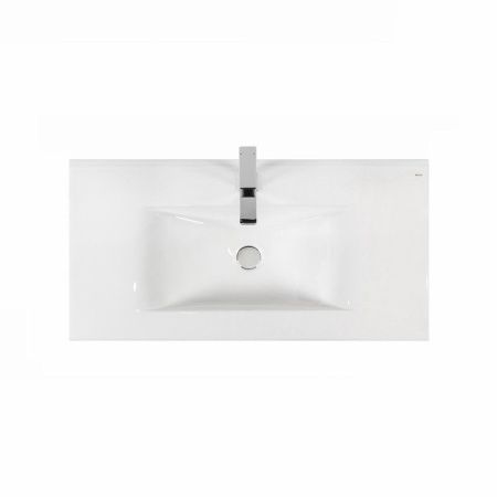 Раковина из сантехнического фарфора Bond Cube S05-900 90х50 встраиваемая цвет белый 1 отверстие под смеситель