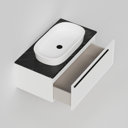 Тумба со столешницей La Fenice ELBA NFNC-01-ELB-B-90-3-GB 90х62х49 подвесная цвет белый - фото 2