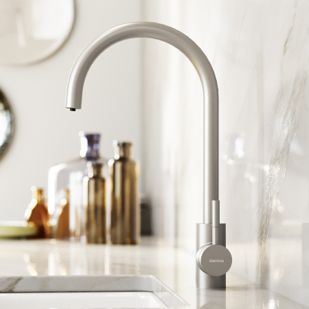 Смеситель для кухни Damixa Merkur 400721400 на раковину/на столешницу никель без термостата