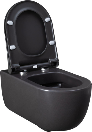 Чаша унитаза подвесная Allen Brau Priority 4.31001.AN цвет черный без сиденья безободковая каскадный смыв